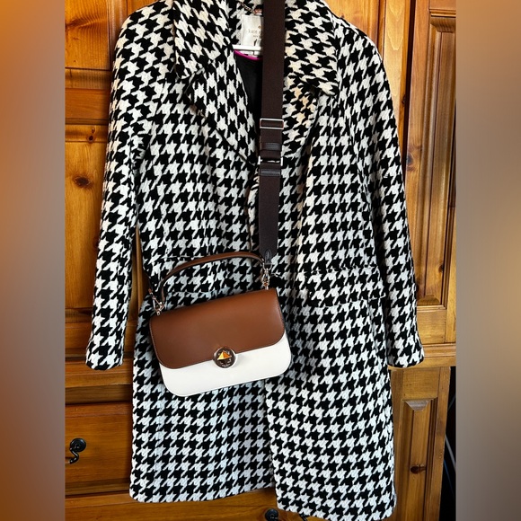 Kate Spade Wool Blend Houndstooth Coat - Picture 8 of 9